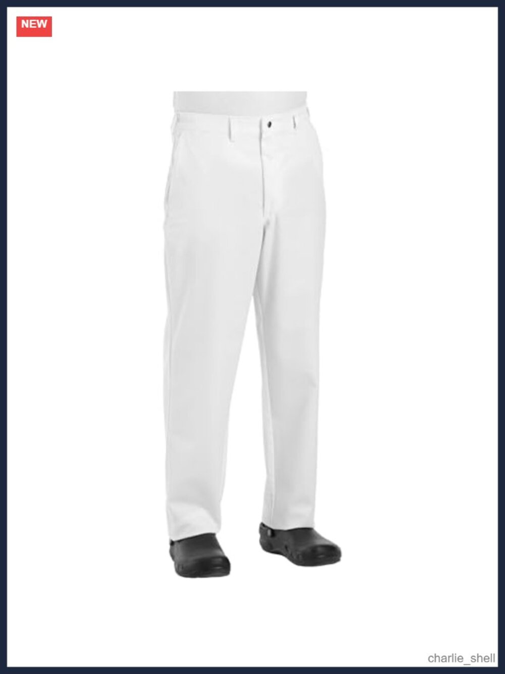 Men's Elastic Waist Chef Pants Wrinkle Resistant Poly Cotton Twill Workwear
